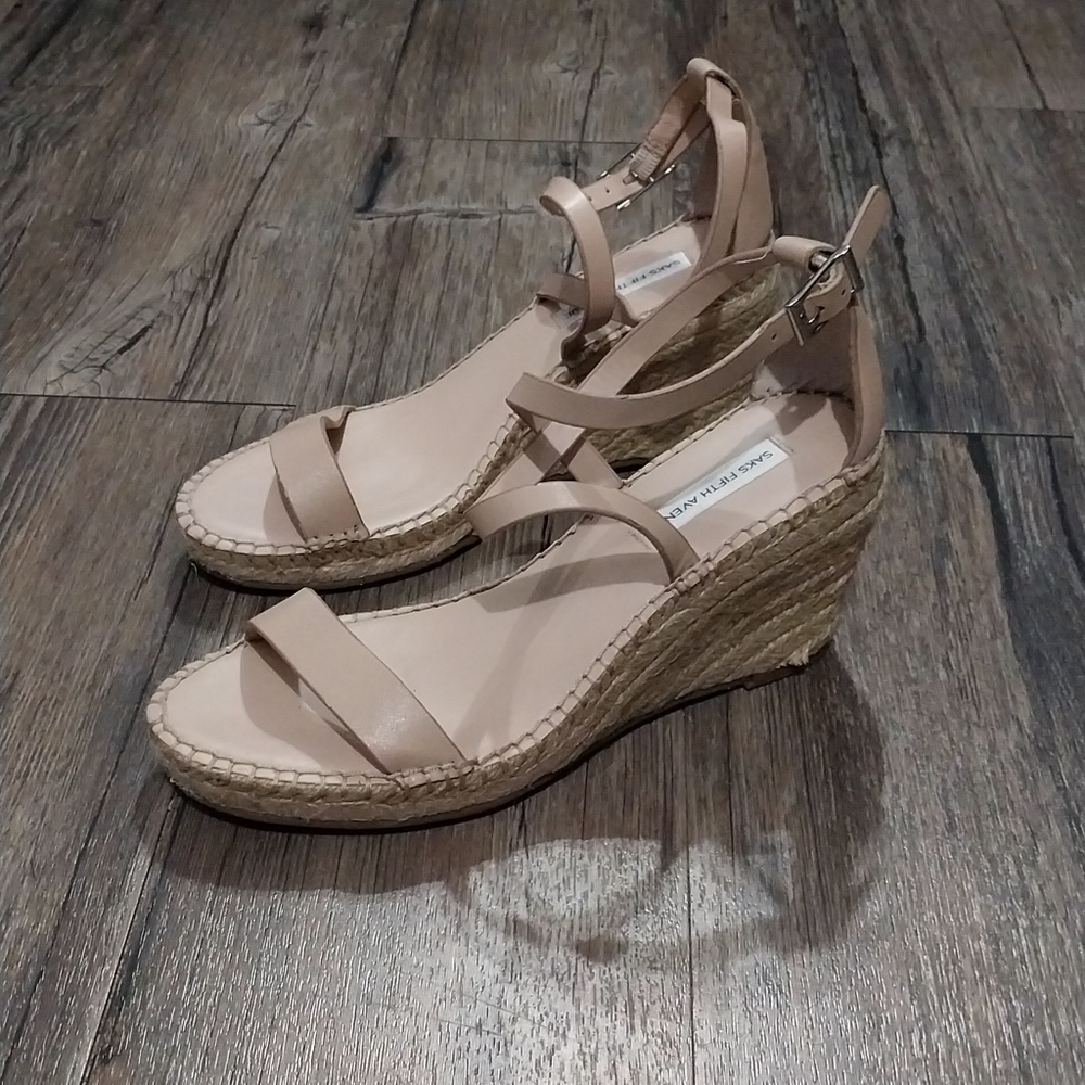 Saks Fifth Avenue Nahla Strappy Wedge Espadrille Sandals